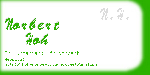 norbert hoh business card